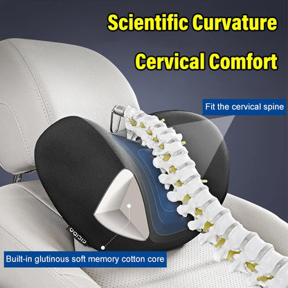 Car Headrest Neck and Waist Pillow
