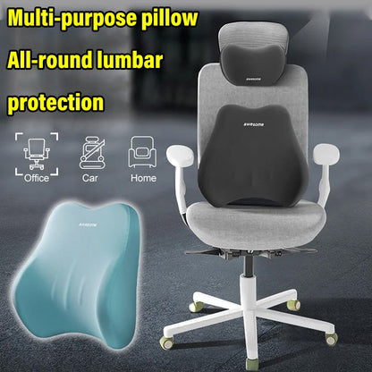 Car Headrest Neck and Waist Pillow