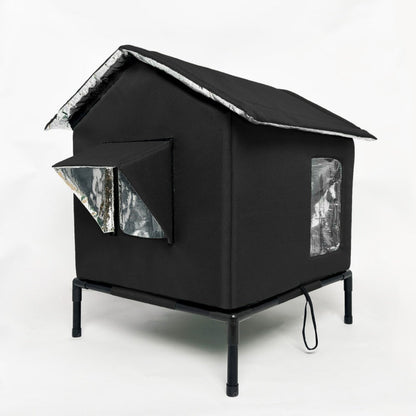 All-Weather Elevated Outdoor Cat House – Waterproof, Insulated & Foldable for Cozy Comfort
